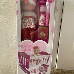 Baby Doll With Crib