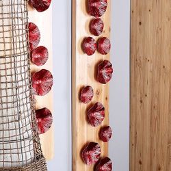 Wall Decor, Red/Light Floral floating shelf