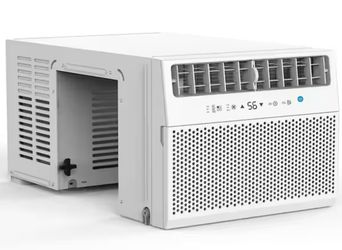COWSAR 12,000 BTU (8,1000 DOE) Window Air Conditioner 115-Volt Cools 550 sq. ft. for Bedroom, Living Room w/ Remote in White