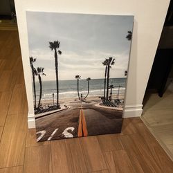 Canvas print of California beach scene 30 x 40