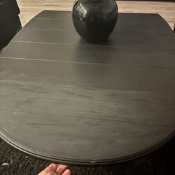 Black Coffee Table With Grey Legs 