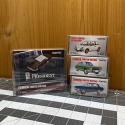 Tomica Limited Vintage/Neo Nissan President, Datsun Blue Bird, Be-1, Skyline Sedan