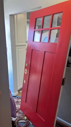 Fiber Glass Left In Swing Door
