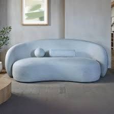 New Chenille Fabric Curved Sofa With High Density Foam. 85x41x32H.  Free Delivery!