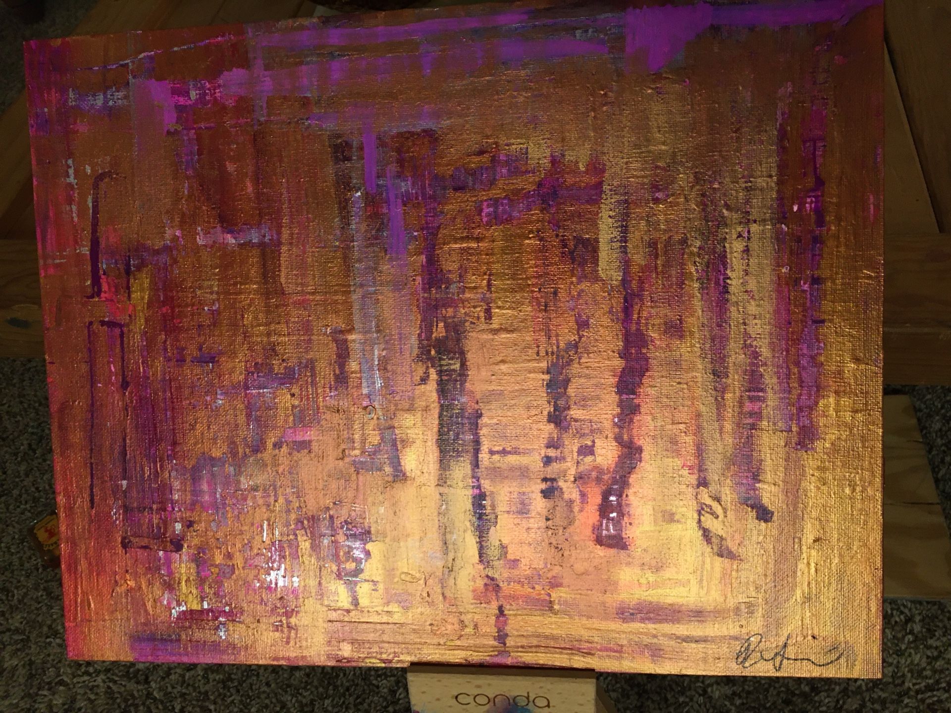 “All Night Long” ORIGINAL multimedia Painting By Local KC Artist for