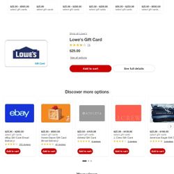 Lowes Gift Card 434 Bucks 