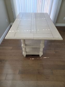 Rustic Adjustable Counter-Height Table