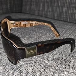 Y2K Tortoise Shell COACH Delphine S443 Style Sunglasses
