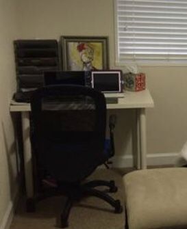 Ikea computer desk and chair