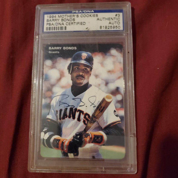 SAN FRANCISCO GIANT GREAT BARRY BONDS AUTOGRAPH CARD CERTIFIED 