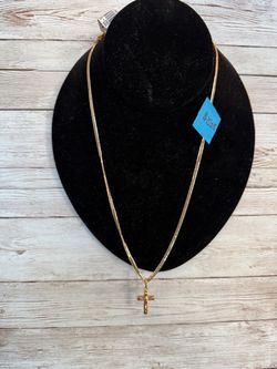 18kt Gold Necklace with Cross Pendant