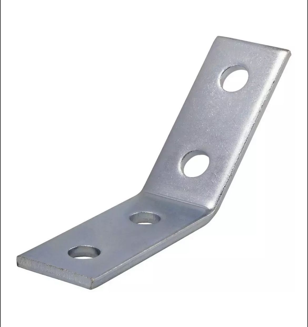 3-1/2 x 3-11/16 in. 4-Hole Zinc Plated Carbon Steel Open 45 Degree Corner Angle Fitting