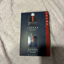 Prada Luna Rossa Carbon and Ocean Eau de Toilette set #luxury #fragrance