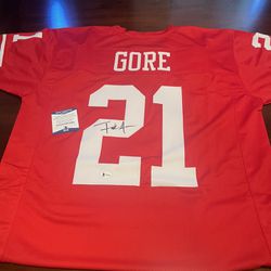 Frank Gore Sign San Francisco 49Ers Jersey 