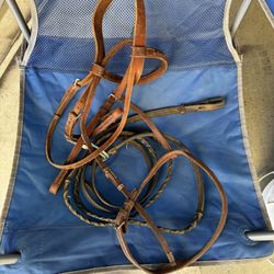 Leather Horse Halter And Lead 