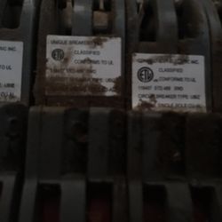 Preowned Cutler Hammer Circuit Breaker 20 Amp 60 Amp Double Pole 5 Pieces