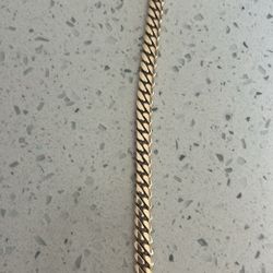10kt Solid Gold Cuban Link Bracelet 