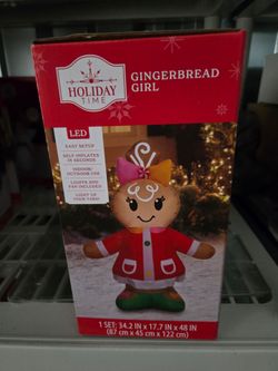 Brand New Led Gingerbread Girl Christmas Inflatable. "CHECK OUT MY PAGE FOR MORE DEALS"