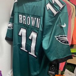 A.J. Brown 
EAGLES  
New Stitched NFL Jersey   
Shipping Available   3.49 at checkout 
Size XL 
Located in pompano beach , Fl