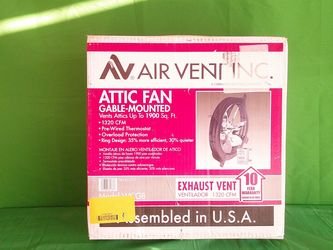 2 x Air Vent Inc. Attic Fan, Gable-Mounted