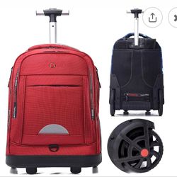 Rolling Backpack with Wheels for Adults, Large Wheeled Backpack with Laptop Waterproof Compartment, Roller Backpacks, Suitable for Leisure Outdoor Bus
