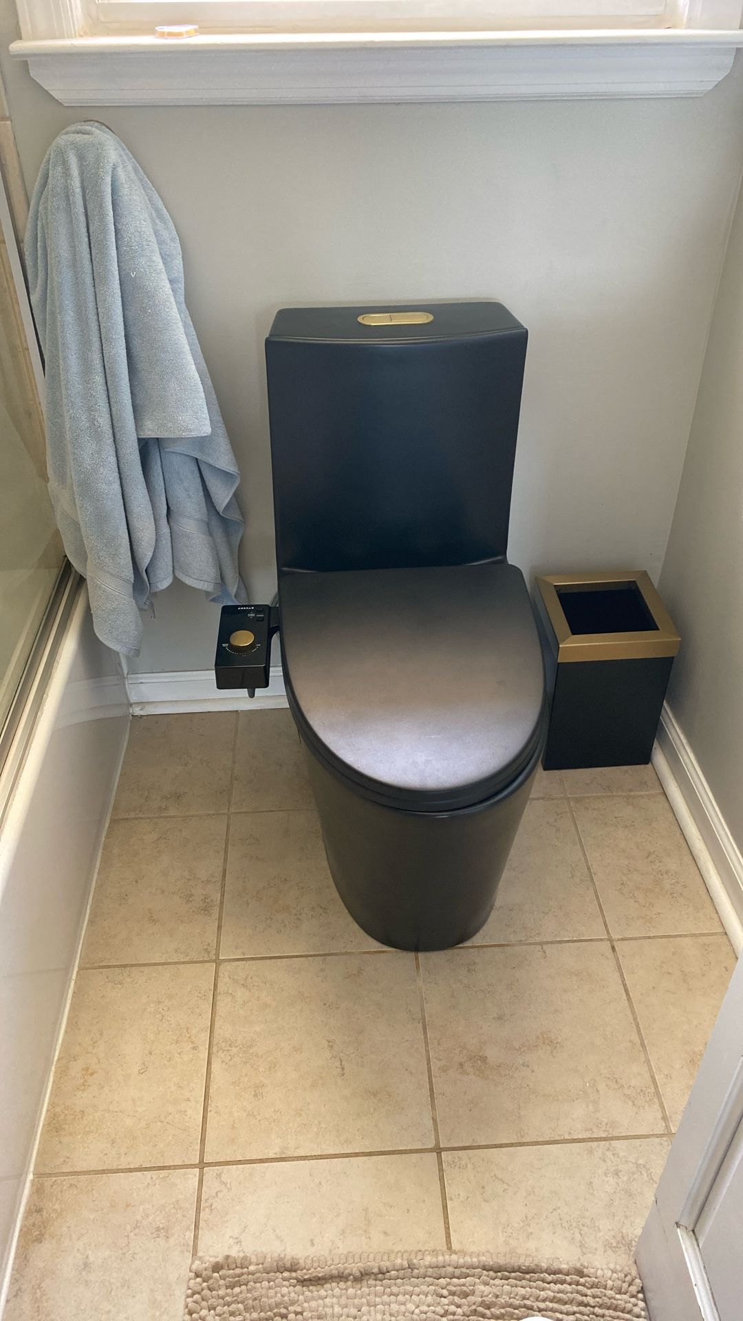 BRAND NEW IN BOX! BEAUTIFUL SWISS MADISON BLACK TOILET 🚽