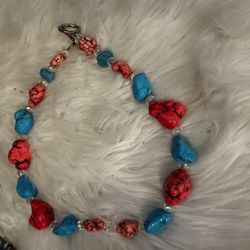 Howlite And Crystal Necklace