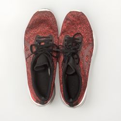 Reebok Red Black Men's Athletic Sneakers Mesh Lace Up Low Top