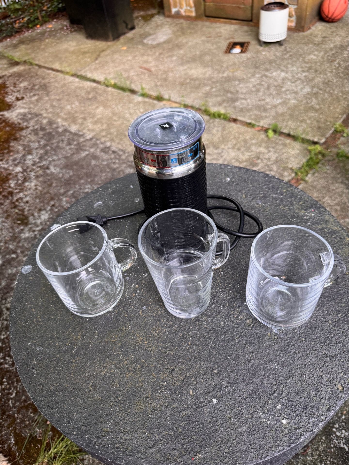 Nespresso Aeroccino Milk Frother with 3 Glass Cups