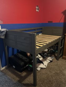 Grey Twin Loft Bed