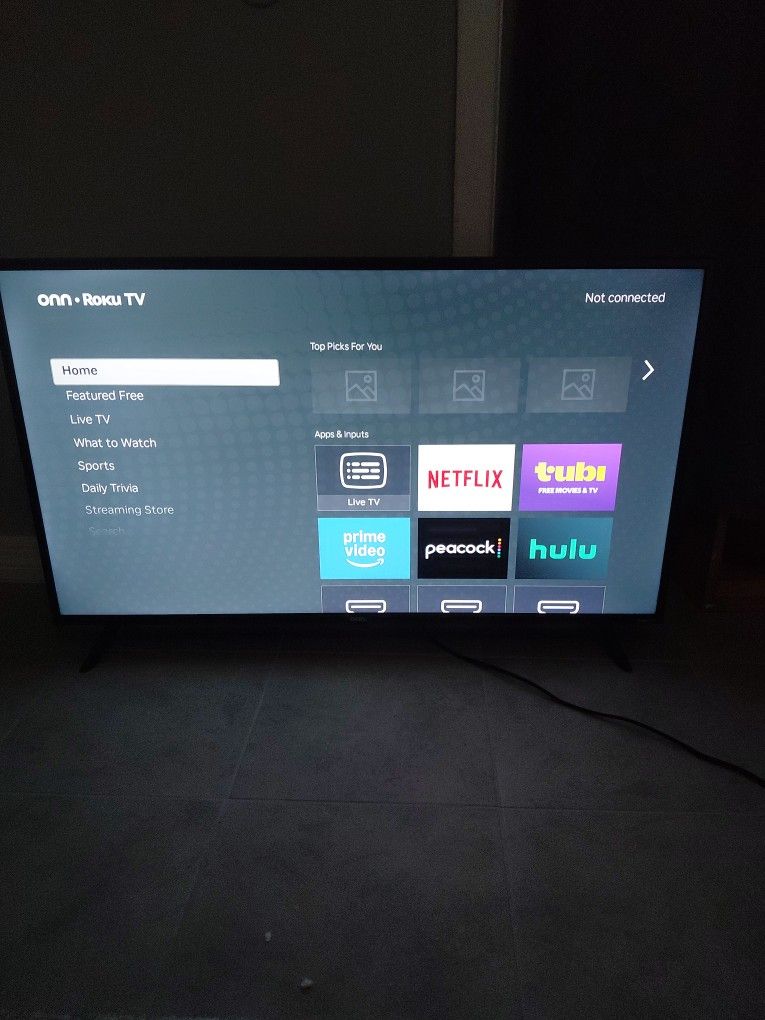 40" Roku TV. Two Yrs Old Work Great I Just Upgraded So I Don't Have Any Use. For