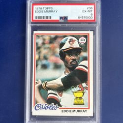 1978 Topps Eddie Murray Rookie Baseball Card Graded PSA 6