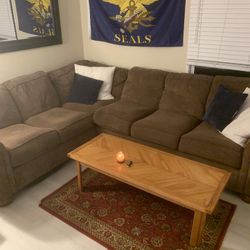 Large Brown Sectional Couch