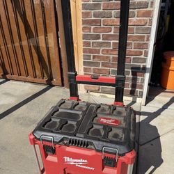 Packout Rolling Tool Box With Screw Bin Topper 