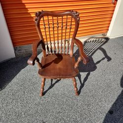 Antique Chair With Lions Carved On Each Side