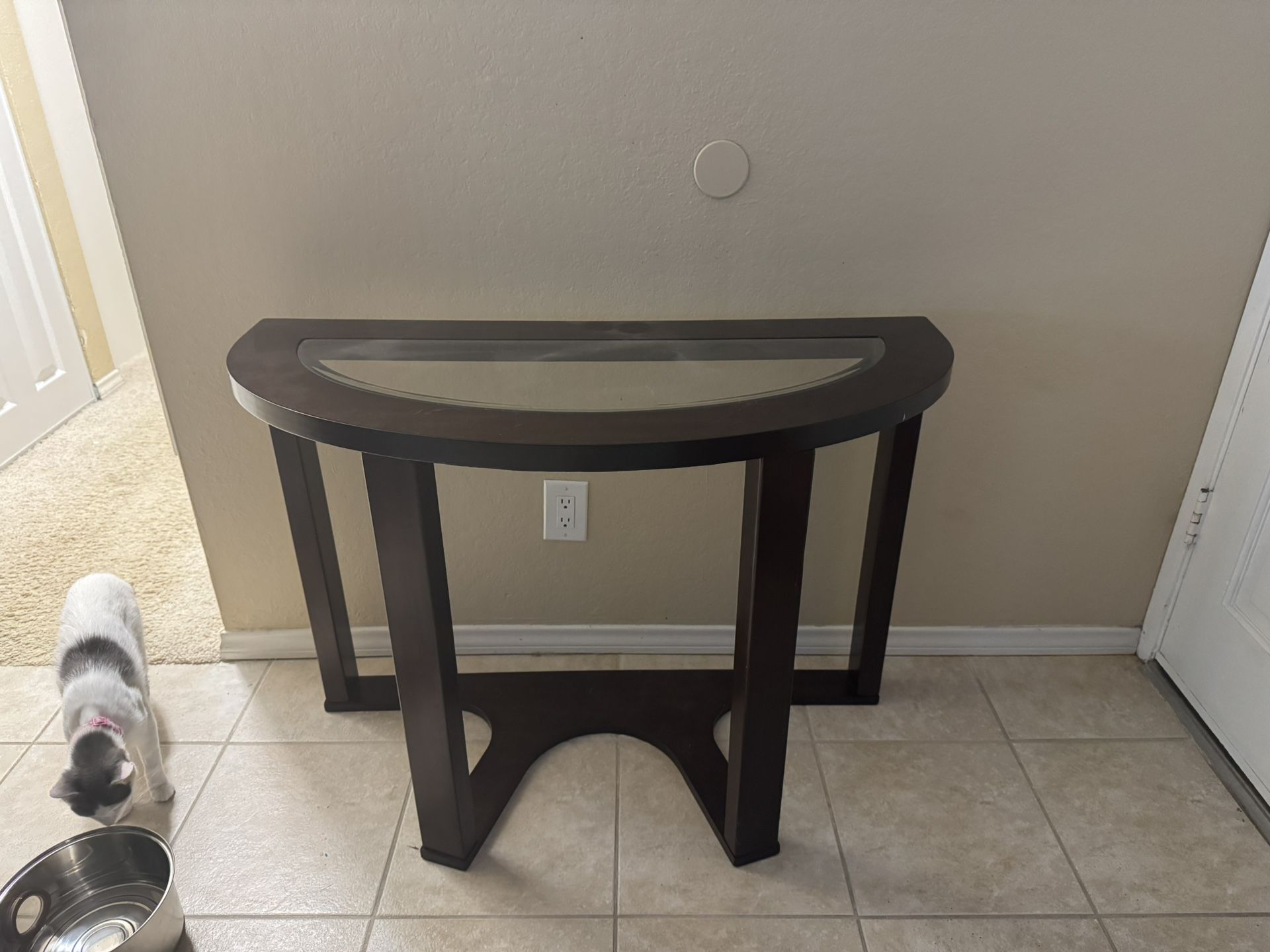 Dark brown Wood Accent Table