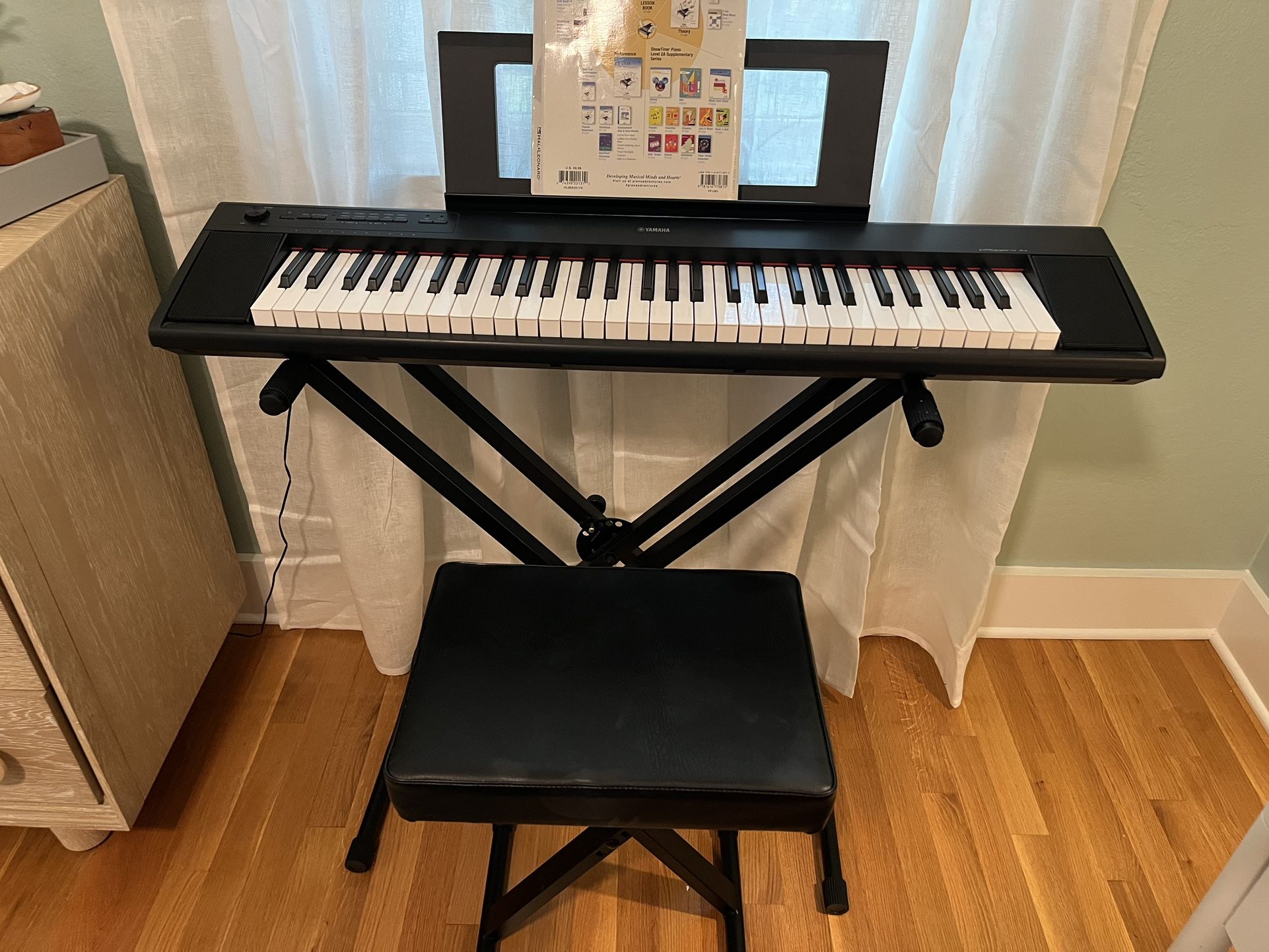 Yamaha NP-12 Keyboard with Stand, Stool, and Music Rest