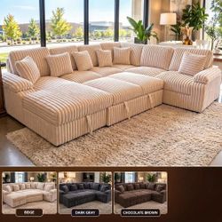 Living Space Family Sleeper Sectional Couch Color Options Fast Delivery Military Discount Only $39 down payment 👉 Please ask Jon Green for a discount