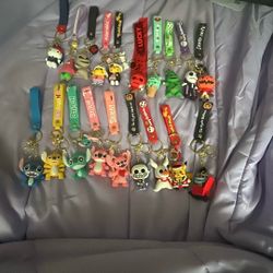 Keychains, Pins And Stickers