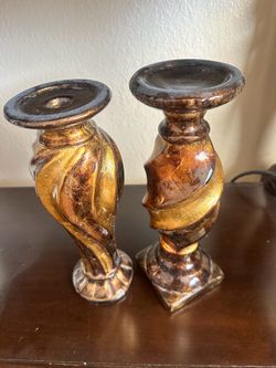 Candeleros, 5 vela, 5 base para flores 15