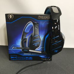Beexcellent GM-3 Pro Wired Gaming Headset with Mic, LED Lights and Volume Control Stereo Over-Ear Bass Noise Cancelling