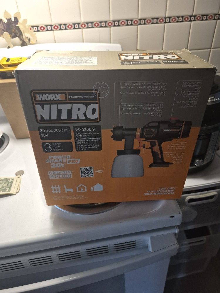 Work Nitro Paint Sprayer With Battery And Charger