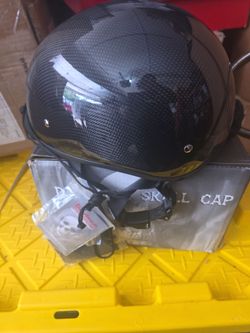 Daytona Helmets D.O.T Skull Cap W/O Visor Hi Gloss Black D1-ANS-3XL