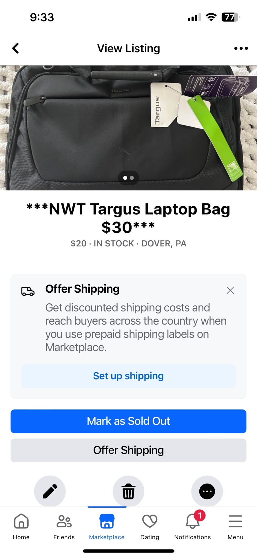 ***Laptop Bag*** $1 (NOT $1-make me an offer!)