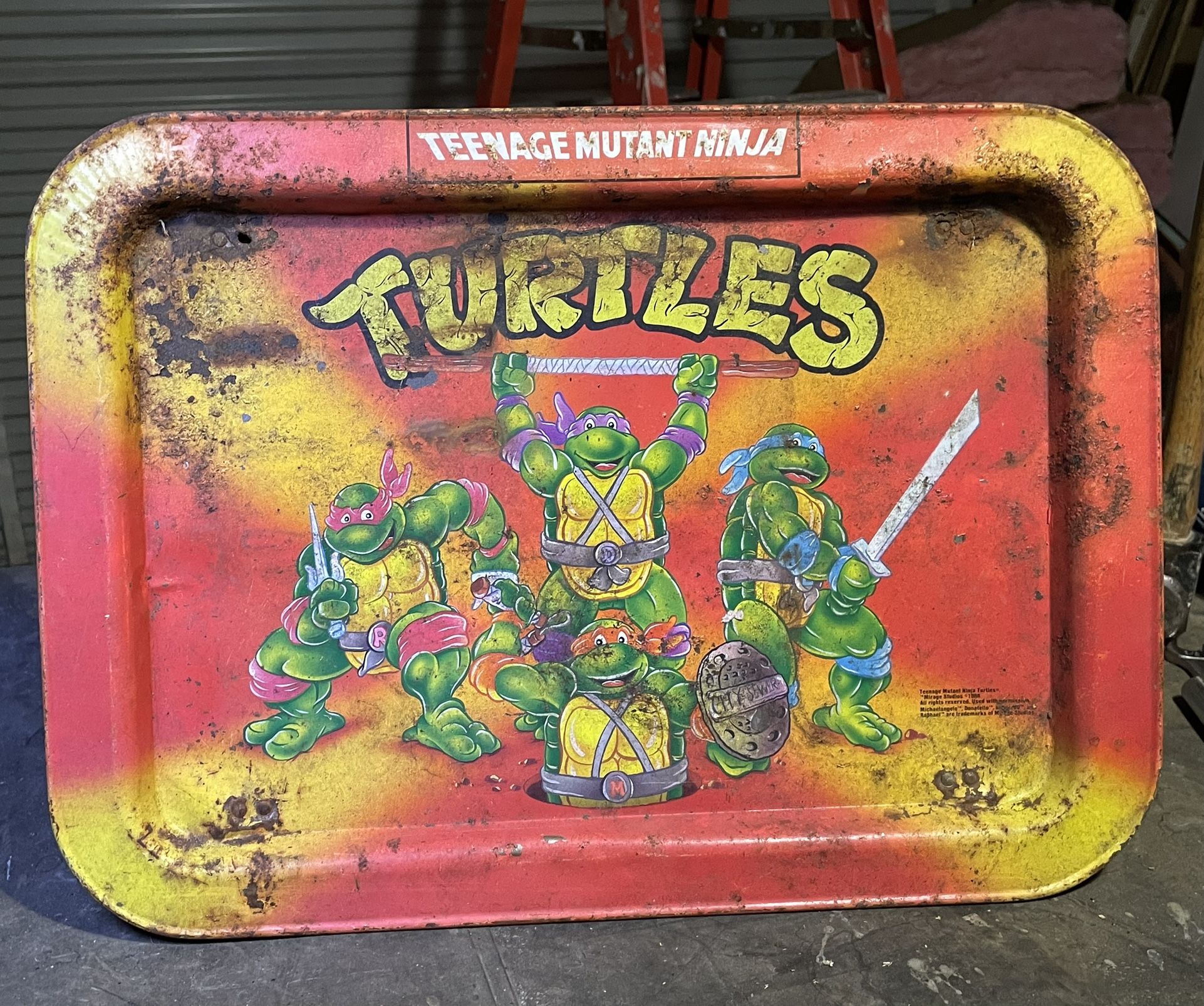 Rare 80s Teenage Mutant Ninja Turtles Lap Tray TMNT