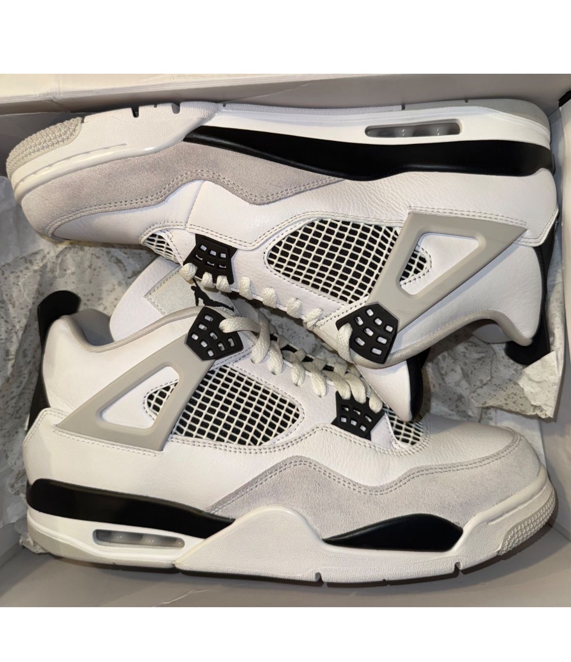 Nike Air Jordan Retro 4 Military Black Size 13 Men’s Sneakers Shoes Authentic Footwear