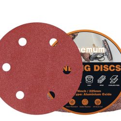 30 PCS 9 Inch Drywall Sanding Discs 100 Grit 6 Hole Hook and Loop Sandpaper for Drywall Sander new in n Lakeland 