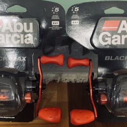ENDING ALL SALES 12/7 - Abu Garcia Black Max Baitcasters With Upgraded Red Handles 