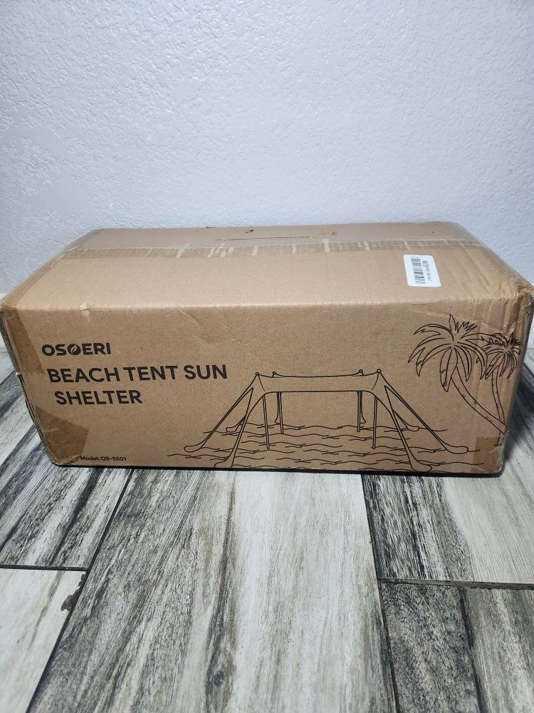 Osoeri Beach Tent, Camping Sun Shelter UPF50+ with 8 Sandbags