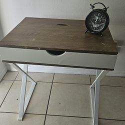 Small desk with a storage components and divider